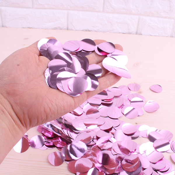 은박 컨페티원형 핑크 예쁜풍선만들기용 재료파티용품