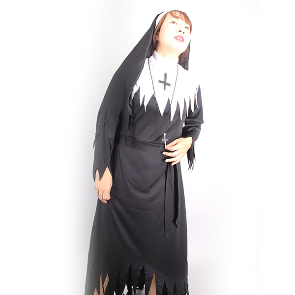 데몬수녀의상 할로윈코스튬성인여자의상파티용품
