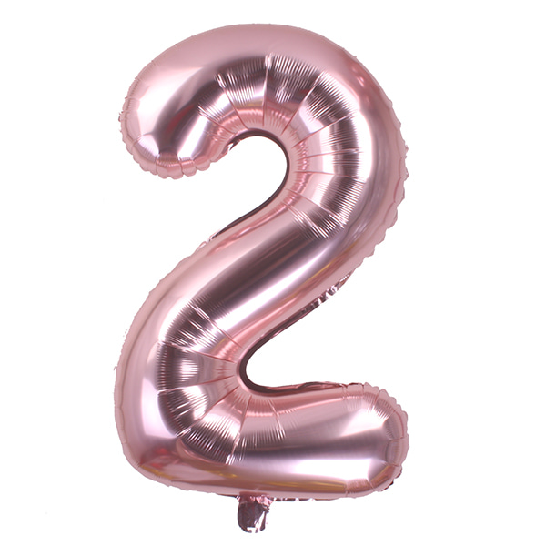 숫자은박풍선 로즈골드 중 6번 핑크골드풍선파티용품
