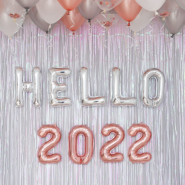은박풍선세트 HELLO 2022 신년파티장식세트파티용품