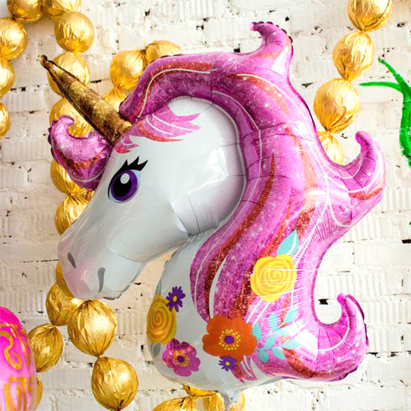 헬륨은박풍선 유니콘 핑크  파티장식 생일파티풍선파티용품