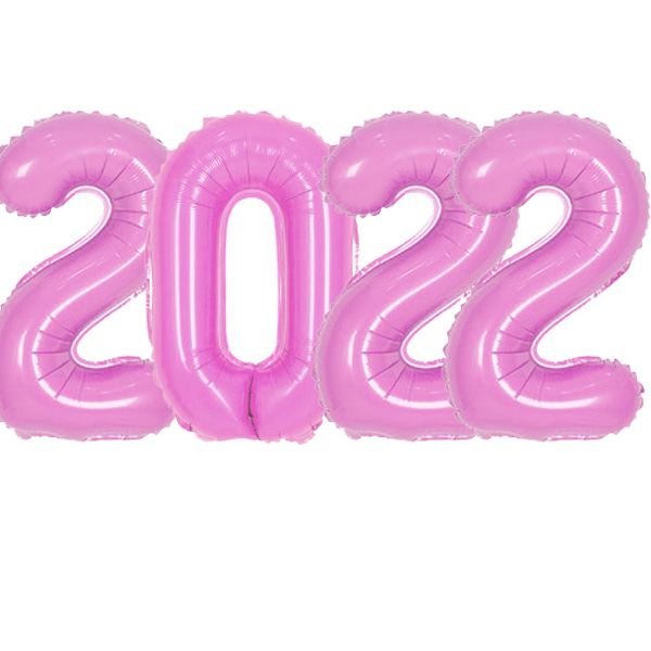 숫자은박세트 2022 대 사이즈 핑크파티용품