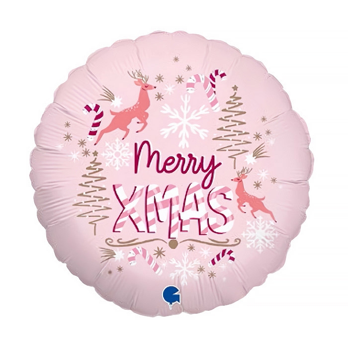 헬륨은박풍선 핑크크리스마스 이태리제품파티용품