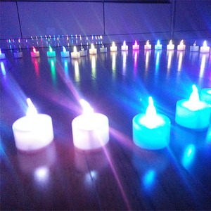LED 티라이트초(1개입)-무지개색상(건전지포함) ON/OFF 스위치조절 모텔이벤트,촛불이벤트,프로포즈이벤트파티용품