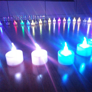 LED 티라이트초 (1세트-24개)무지개색상(건전지포함) ON/OFF 스위치조절 모텔이벤트,히트상품,화재위험없는안전한촛불이벤트,프로포즈이벤트파티용품