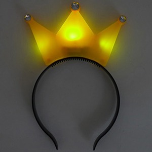 LED램프 왕관머리띠-옐로우머리띠,불들어오는머리띠,야광머리띠,불빛머리띠,LED머리띠,파는곳,왕관소품,이벤트용품,파티용품,대구파티용품