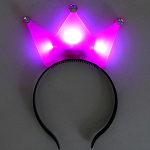 LED램프 왕관머리띠-핑크핑크머리띠,LED머리띠,엘이디왕관,왕관LED,야광머리띠,야간행사,콘서트,대구파티용품